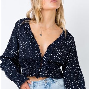 Lost In Limbo Top Navy/White